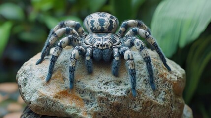 Wall Mural - Macro Photograph Showcasing the Intricate Details and Captivating Presence of a Mysterious Arachnid Creature Thriving in its Natural Habitat  This Exotic