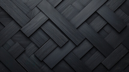Poster - Textured black and grey woven background with modern design, perfect for various applications. intricate pattern adds depth and sophistication to any project