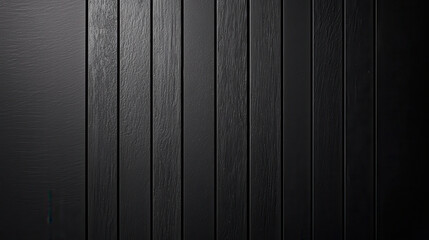Poster - Dark black and grey striped wooden background with textured finish, creating modern and elegant atmosphere. Ideal for design projects and backgrounds