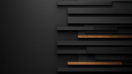 Poster - Sleek black and grey gradient background with textured layers and copper accents, creating modern and stylish design. Perfect for digital art or graphic projects