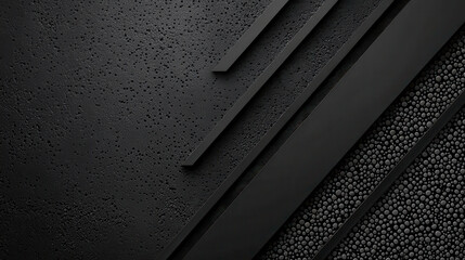 Poster - Abstract black and grey background featuring layered textures and patterns, creating modern and sleek design. Ideal for various creative projects
