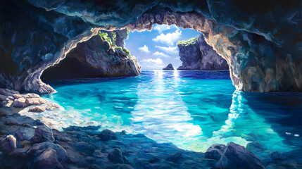 Wall Mural - captivating underground cave