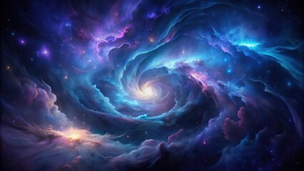 Wall Mural - cosmic swirl a celestial vortex of nebulae and stars