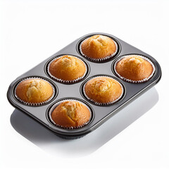 Wall Mural - Golden Muffins in Baking Tray