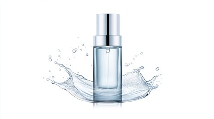 Wall Mural - crystal clear water bottle splash, a refreshing burst of hydration for healthy lifestyle
