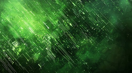 Sticker - abstract green digital circuit board technology background futuristic tech pattern