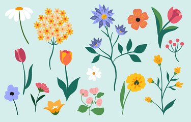 Wall Mural - flower object element for spring holiday