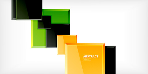Wall Mural - shiny glossy metallic or plastic square design background. vector illustration for wallpaper, banner