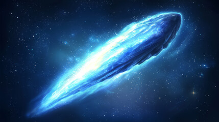 Wall Mural - 3d abstract comet universe texture shimmering glittering metal plastic glass shiny elegant future fa