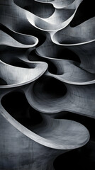 Wall Mural - Abstract 3D Concrete Structure