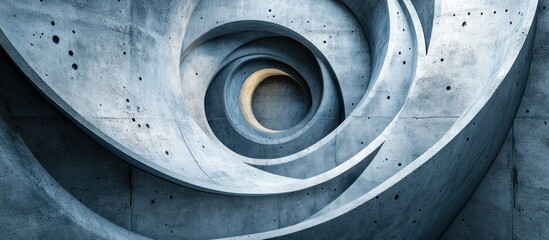 Wall Mural - mesmerizing spiral architectural structure with intricate geometrical patterns and curves captivatin