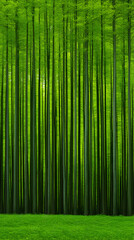 Wall Mural - Vibrant Green Forest Illustration