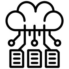 Wall Mural - Predictive Model Outline Icon