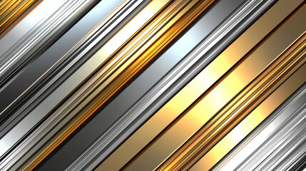 Wall Mural - 3d abstract mineral texture gradient silver grey golden iron brushed steel stripes spectrum metallic
