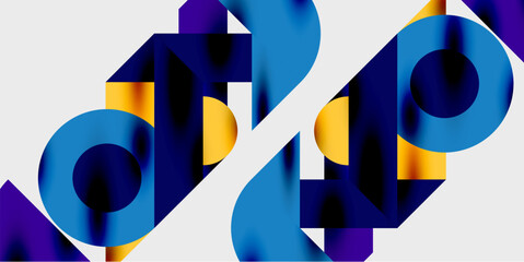 Wall Mural - Vibrant abstract background circles with smooth gradients, creating a dynamic and modern design. Ideal for creative, tech, or contemporary-themed projects