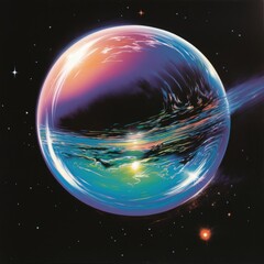 Wall Mural - planet astronomy space night.