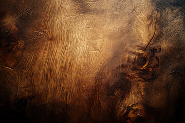 Wall Mural - Close-up view of a beautifully textured wooden surface showcasing rich grain patterns and hues