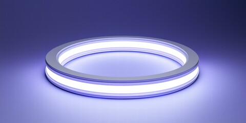Wall Mural - illuminated circular structure. ai.