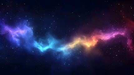 Wall Mural - stunning colorful nebula in outer space with bright stars