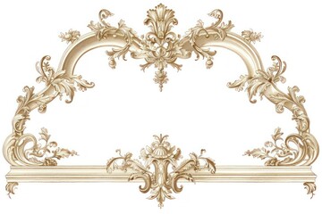 Wall Mural - Elegant vintage ornate floral frame