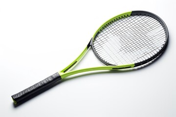 Tennis racket sports white background competition.