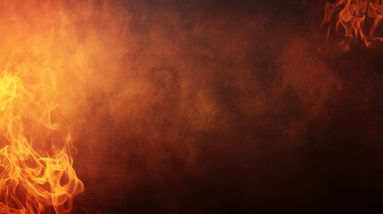 Aufkleber - A flickering flame captures attention with its bright orange and yellow hues, contrasting dramatically against a dark background, creating an intense visual focus