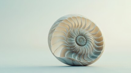 Naklejka na meble Sea shell isolated on white background
