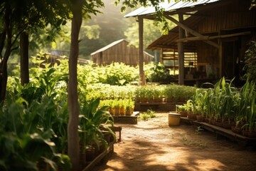 Wall Mural - Plant architecture gardening outdoors.