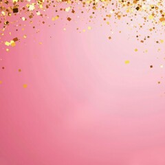 Wall Mural - Pink background with golden confetti explosions, explosions, confetti