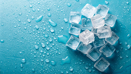 Sticker - ice cubes background