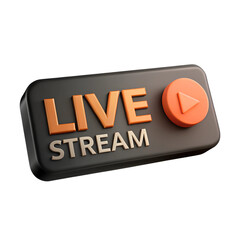 Wall Mural - live streaming icon. social media minimal design. 3d rendering isolated on white background. cartoon
