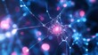 © aseenz imagine - Futuristic Abstract Digital neural network with Neon colored glowing nodes lines dots for Modern science learning intelligence technology innovation concept connectedness.