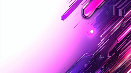 Wall Mural - abstract purple and pink tech background futuristic circuit board design digital art