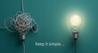 © E - Keep it simple business concept for marketing, creativity, project management.