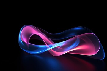 Wall Mural - abstract shape light technology purple.