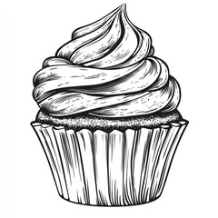 Wall Mural - Delicious Swirled Cupcake Delightful Treat