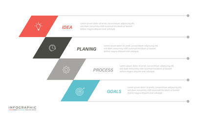 Wall Mural - infographic design with 4 options or steps. infographics for business concept. can be used for prese