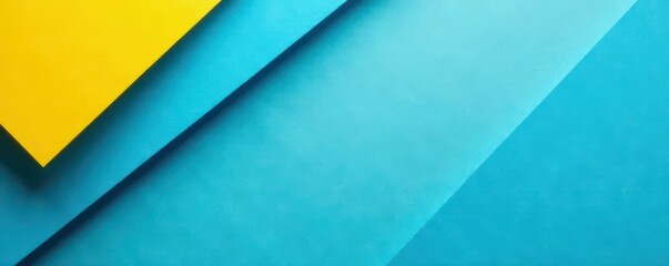 Intersecting blue and yellow paper planes, textured backdrop, background, fold, creative