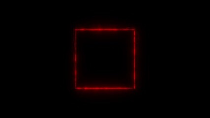 Wall Mural - Pulsating red crimson square on a black background, ideal for motion graphics, overlays, and transitions