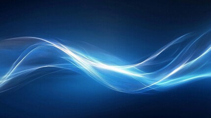 Wall Mural - Abstract Blue Wave Background