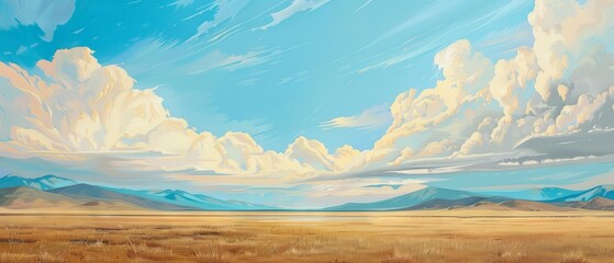 Wall Mural - stunning landscape showcasing the dynamic evolution of rolling landforms under a vibrant, transformi