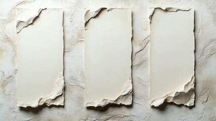 Wall Mural - Textured Background With Torn Edges and Blank Paper Space