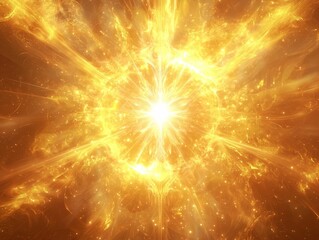 Canvas Print - Golden Energy Burst