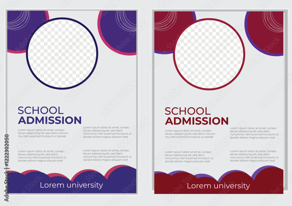 School admission flyer for enrollment and registration Stock Vector ...