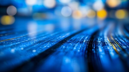 Abstract Blue Data Stream Lines Background