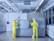 © Westend61 - Chemists working in industrial laboratory, wearing protective clothing in the clean room