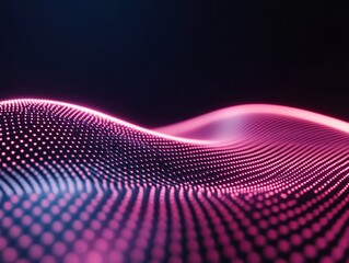 Leinwandbilder - Futuristic Audio Visualization Neon Soundwave Display with Digital Mesh Texture - Cutting-Edge Music Production and Tech Innovation for Modern Studios
