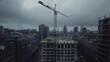 © TINGTING - Aerial view of a bustling construction site with heavy machinery and workers, showcasing progress and teamwork in action