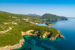 © Westend61 - Greece, aerial view of coastal landscape of Syvota near Mega Drafi Beach