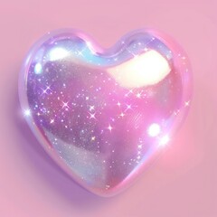 Wall Mural - heart icon glitter pastel illustration.